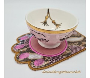 Stickserie - grummelige Katze incl. Mug Rugs